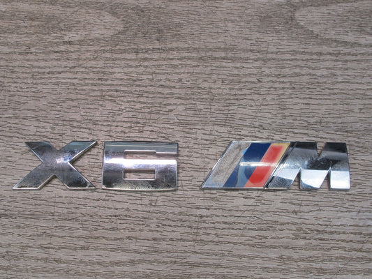 2010-2014 BMW E71 X6M Rear Trunk Lid Tailgate Emblem Logo Badge Set