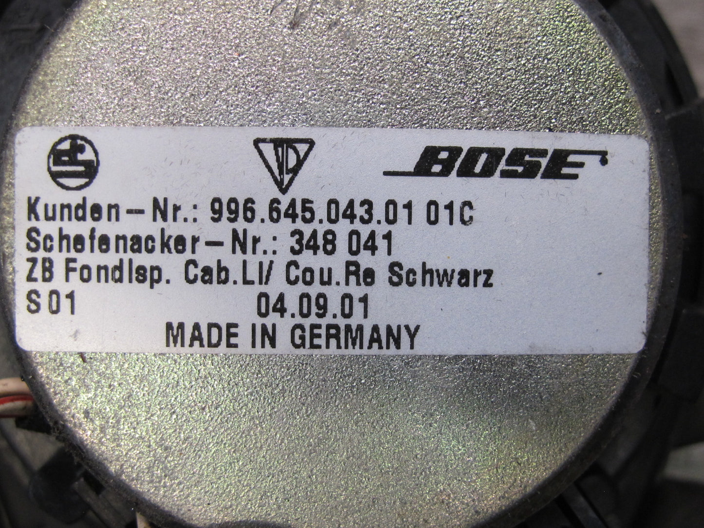 2002-2004 Porsche 911 996 Boxster Rear Left & Right Bose Speaker Set of 2
