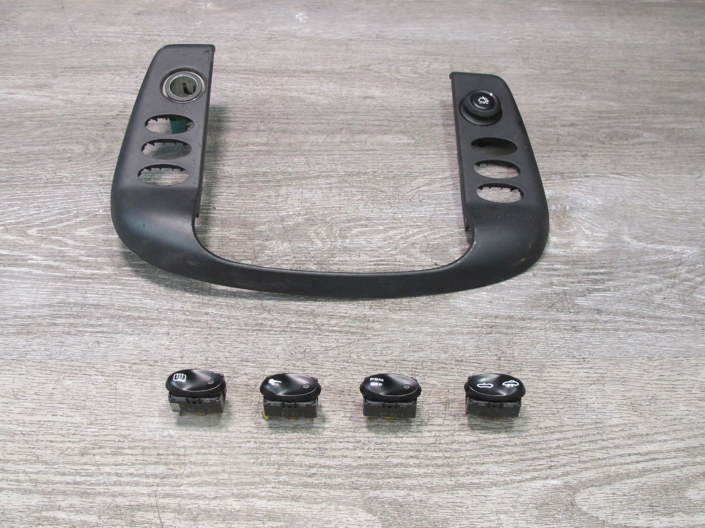 2002-2005 Porsche 911 996 Dash Center Radio Trim Bezel Cover Panel w Switches