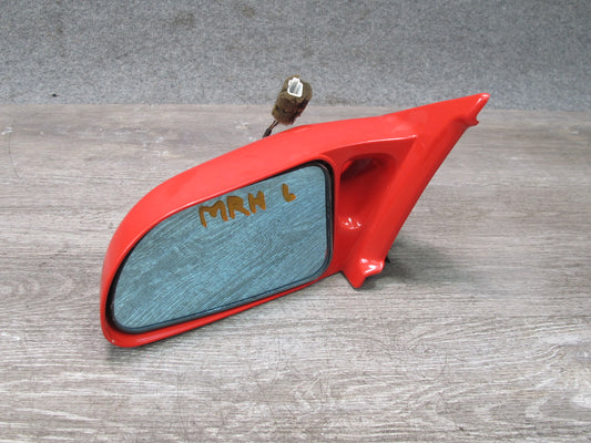 86-88 Mazda RX7 FC3S NA Left Driver Door Side View Power Mirror Sunrise RED OEM