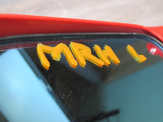 86-88 Mazda RX7 FC3S NA Left Driver Door Side View Power Mirror Sunrise RED OEM