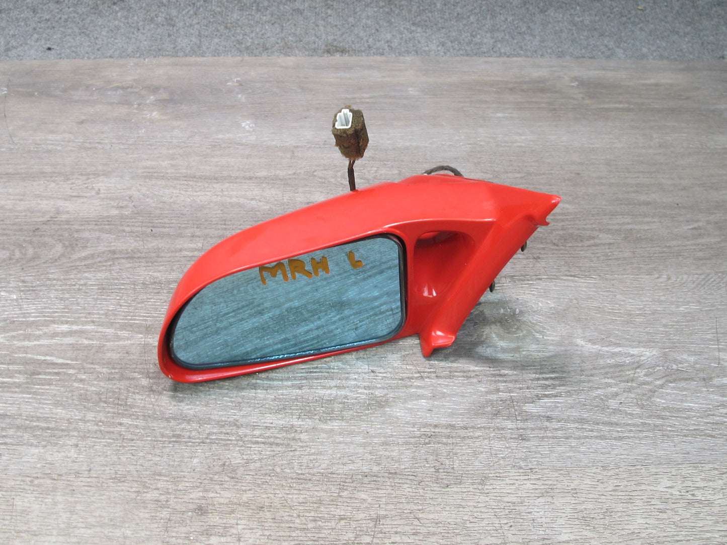 86-88 Mazda RX7 FC3S NA Left Driver Door Side View Power Mirror Sunrise RED OEM