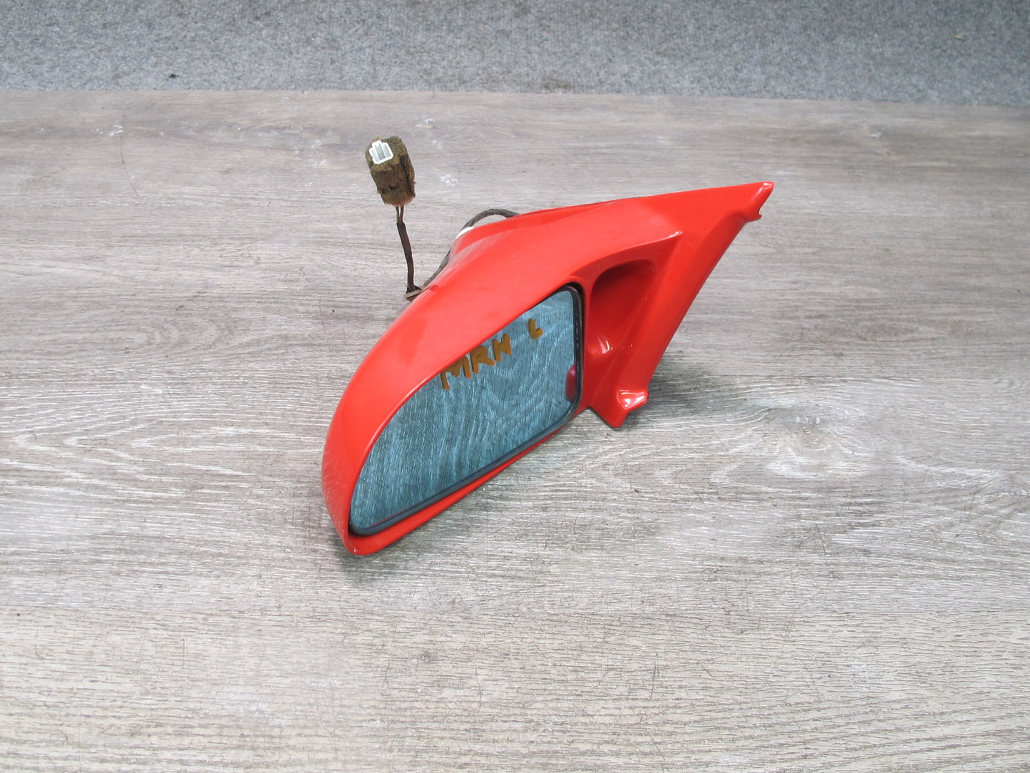 86-88 Mazda RX7 FC3S NA Left Driver Door Side View Power Mirror Sunrise RED OEM