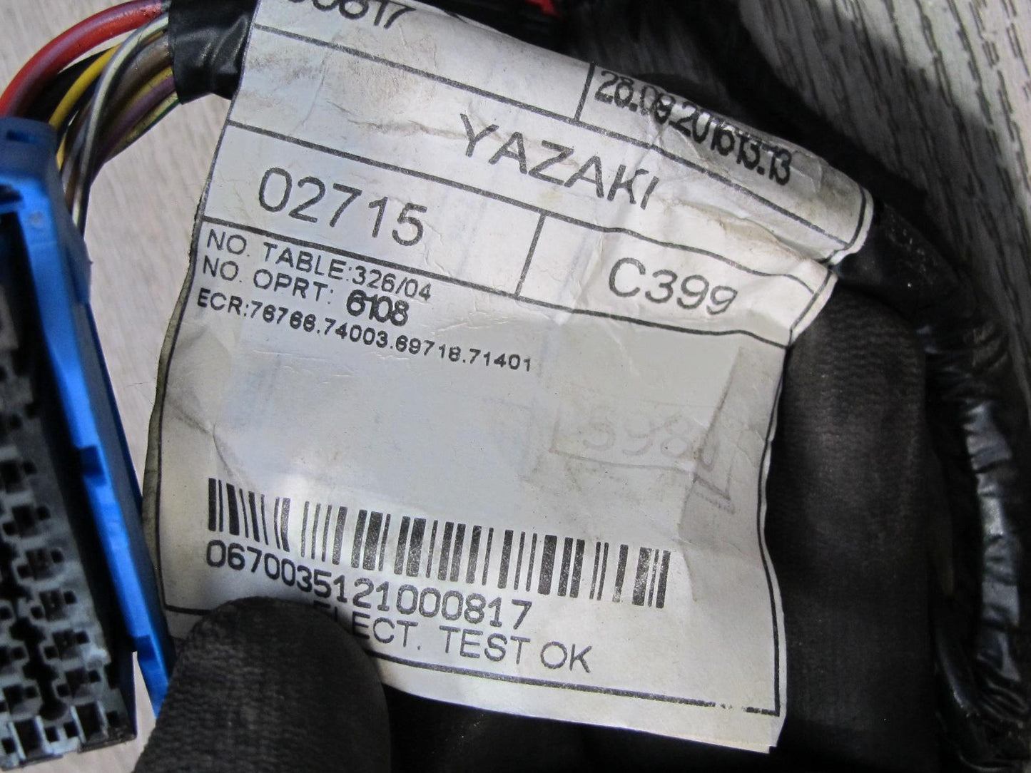 2017-2020 Maserati Levante M161 Front Left Door Wire Wiring Harness 6700351210