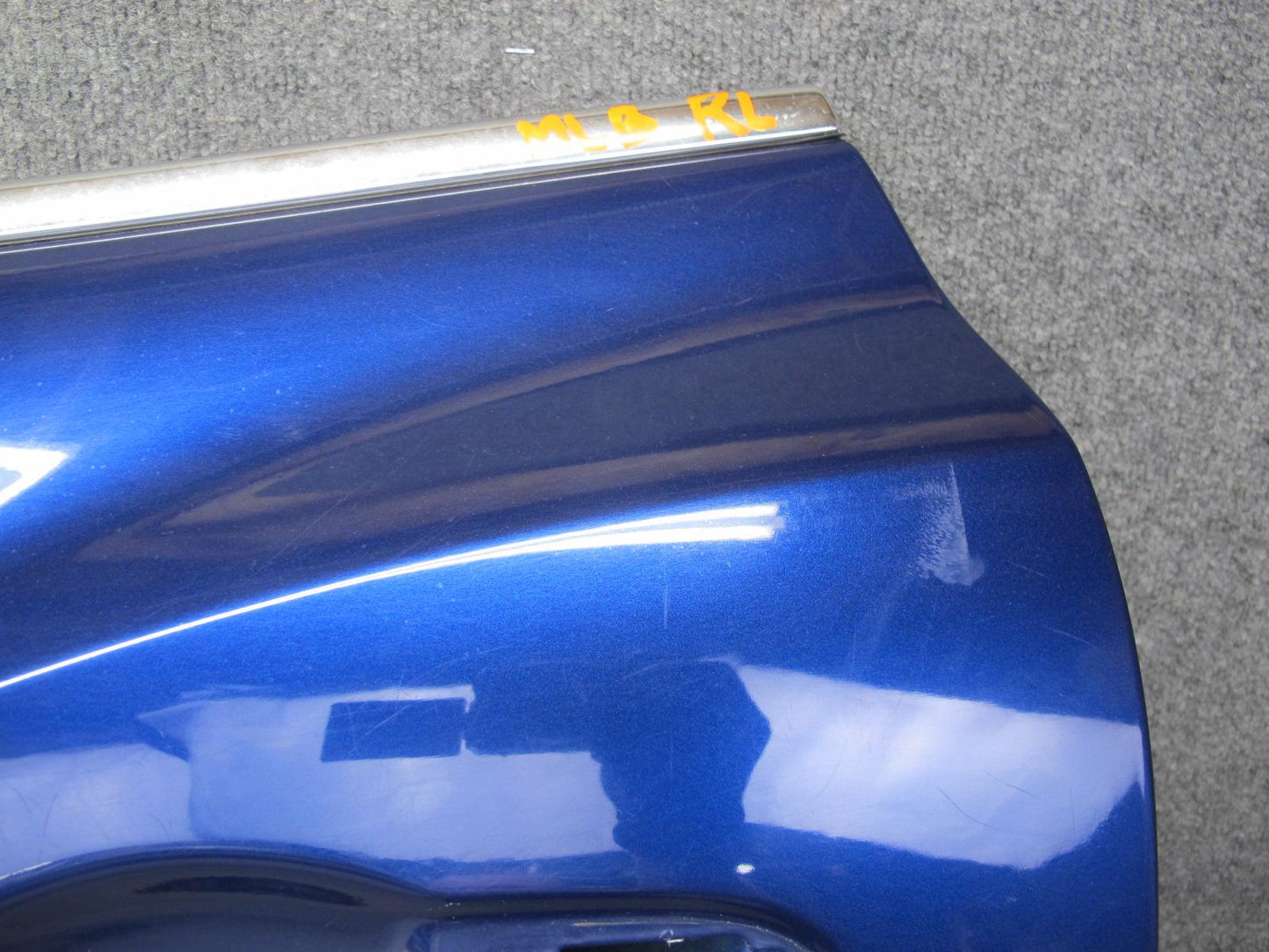 2017-2020 Maserati Levante M161 Rear Left Driver Side Door Shell Panel Blue