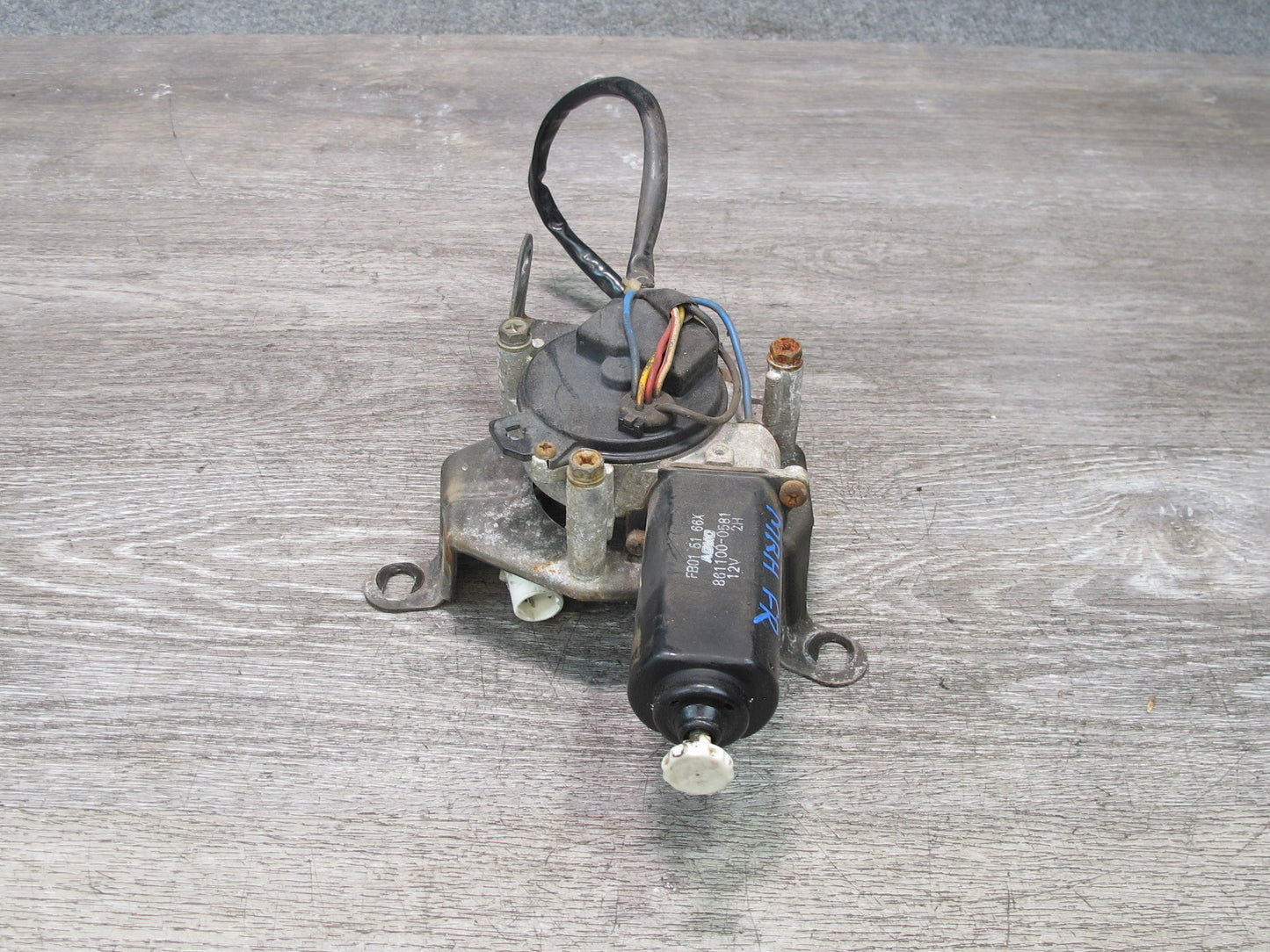 86-91 Mazda RX7 FC3S Front Right Pop-up Headlight Motor Actuator w Bracket OEM