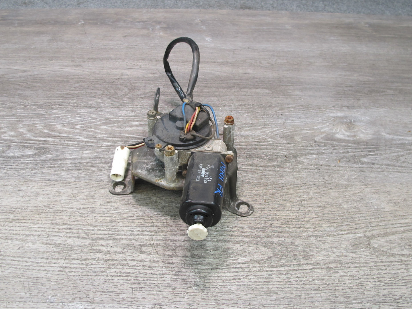86-91 Mazda RX7 FC3S Front Right Pop-up Headlight Motor Actuator w Bracket OEM