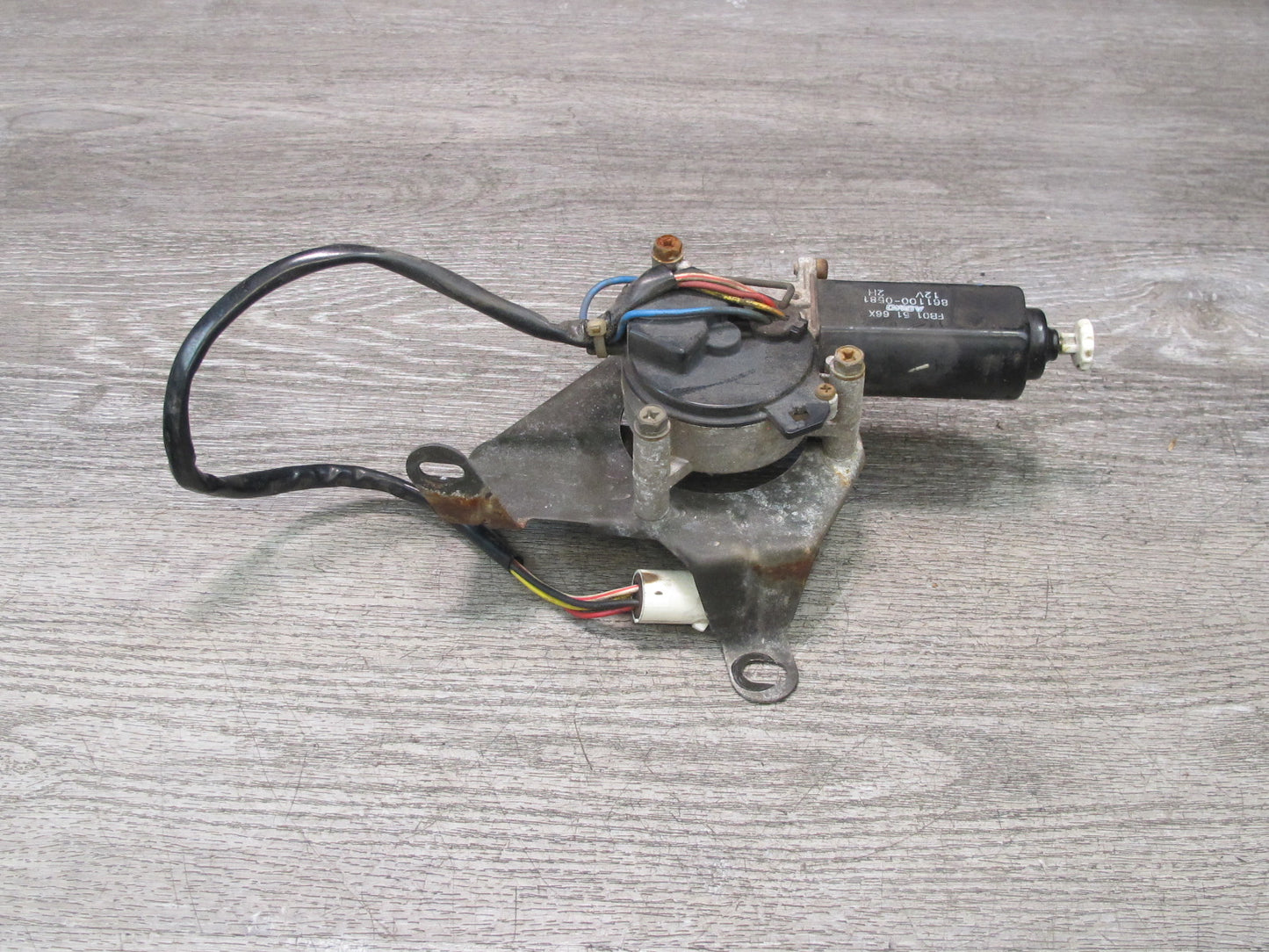 86-91 Mazda RX7 FC3S Front Right Pop-up Headlight Motor Actuator w Bracket OEM