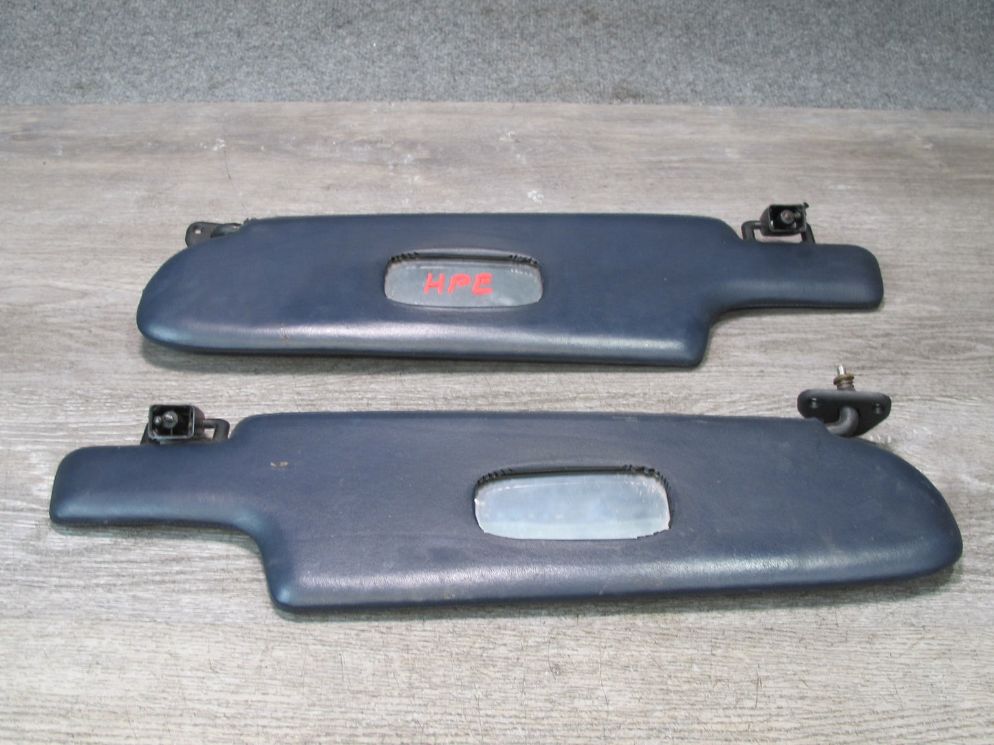 1983-1995 Porsche 928 S Front Left & Right Side Upper Sun Visor Shade Set Blue