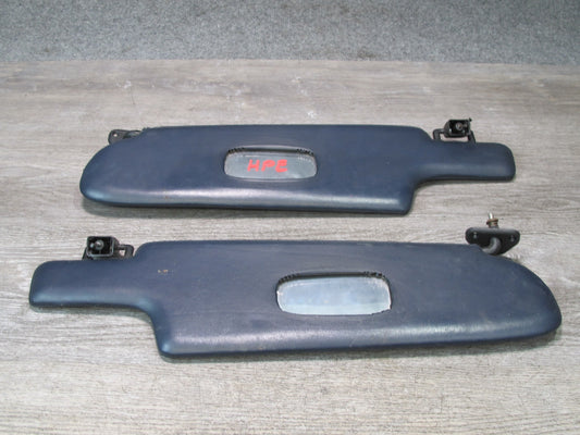 1983-1995 Porsche 928 S Front Left & Right Side Upper Sun Visor Shade Set Blue