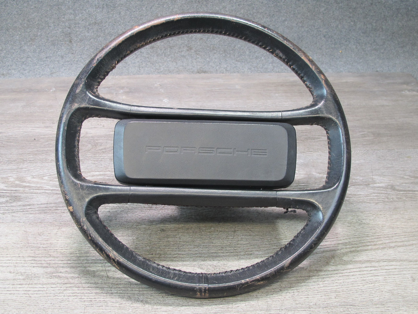 1984-1989 Porsche 928 S 4 Spoke Leather Steering Black