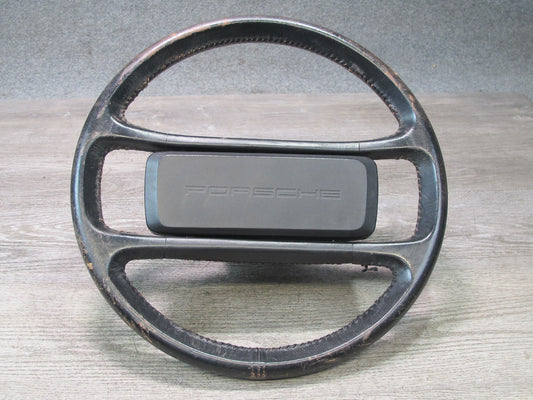 1984-1989 Porsche 928 S 4 Spoke Leather Steering Black