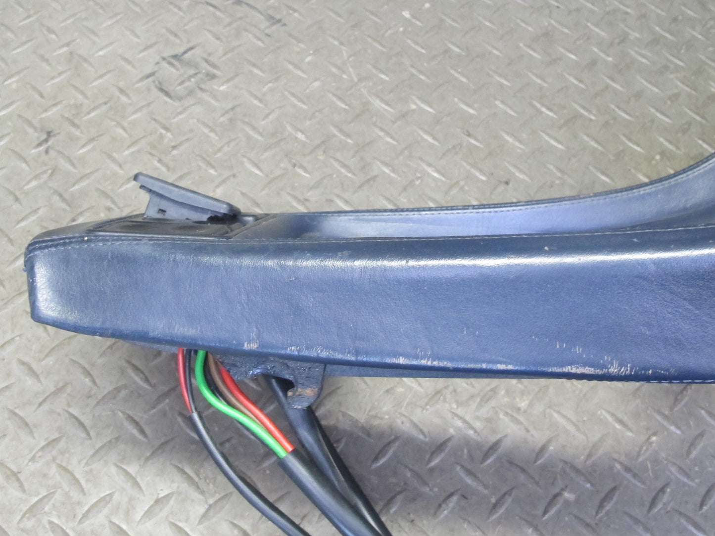 1983-1989 Porsche 928 S MT Front Center Console Shifter Trim Panel Leather Blue