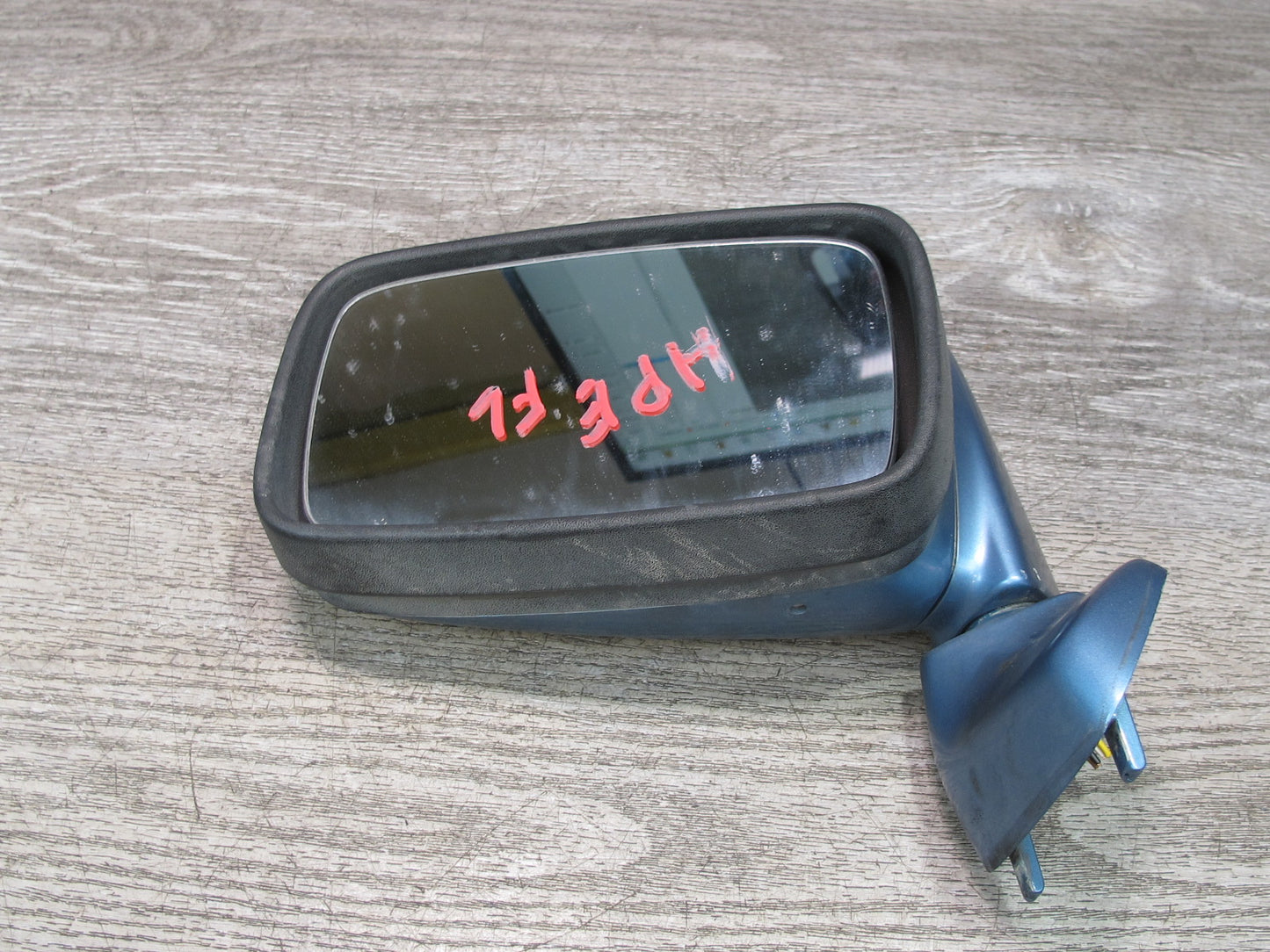 1984-1995 Porsche 928 S Front Left Side View Exterior Door Mirror Blue