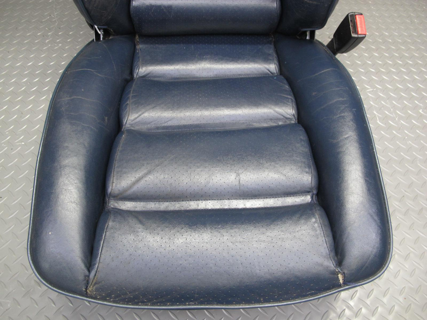 1985-1986 Porsche 928 S Set of 2 Front Left & Right Power Leather Seat Blue