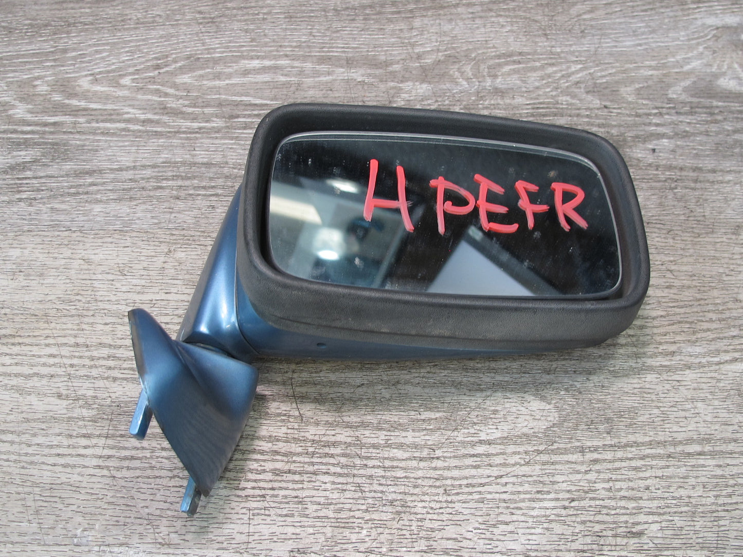 1984-1991 Porsche 928 S Front Right Side View Exterior Door Mirror Blue