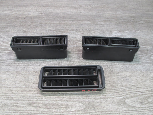 1984-1986 Porsche 928 S Center Console Left Right Door Air Vent Grille Set of 3