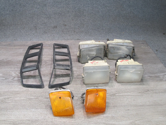1978-1986 Porsche 928 S Front Left & Right Side Fog Light Turn Signal Lamp Set