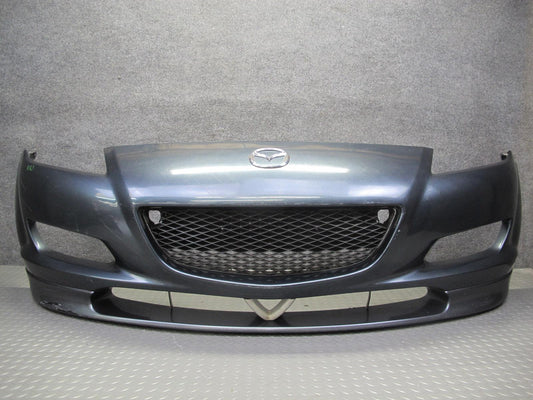 04-08 Mazda RX8 Front Bumper Cover Panel Metropolitan Grey w Grille OEM