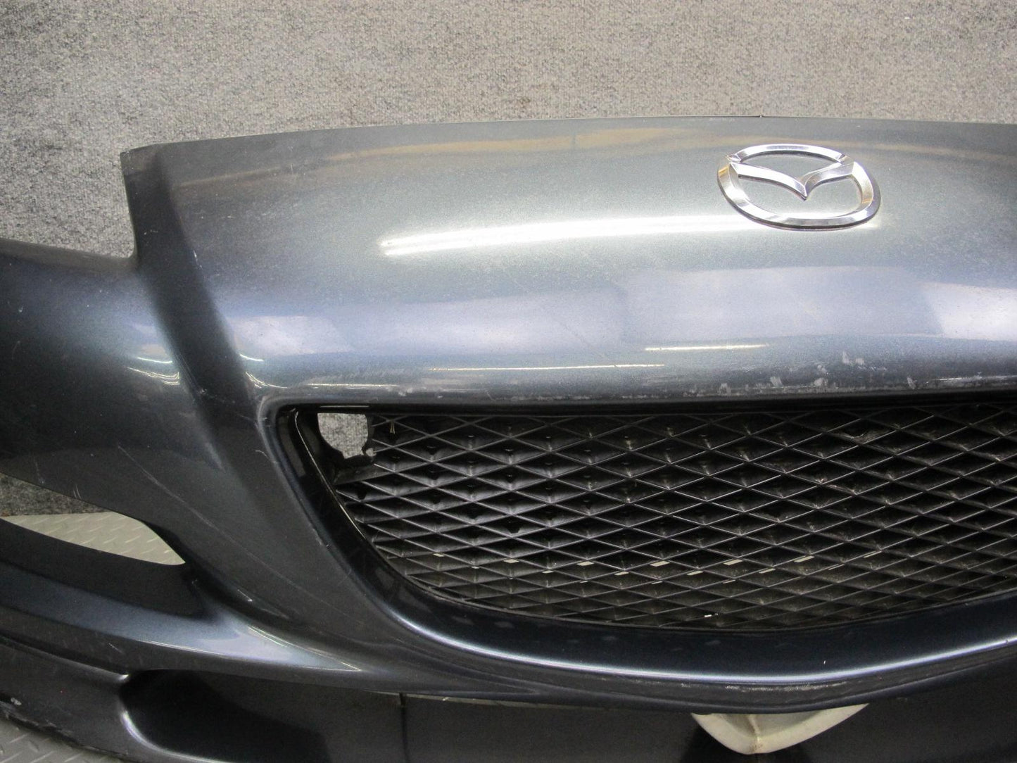 04-08 Mazda RX8 Front Bumper Cover Panel Metropolitan Grey w Grille OEM