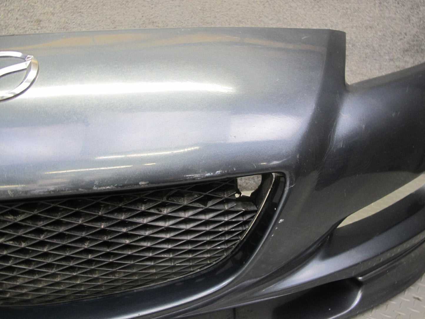 04-08 Mazda RX8 Front Bumper Cover Panel Metropolitan Grey w Grille OEM