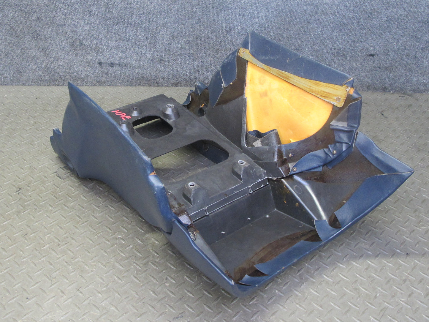 1983-1991 Porsche 928 S Rear Center Console Armrest Storage Compartment Blue