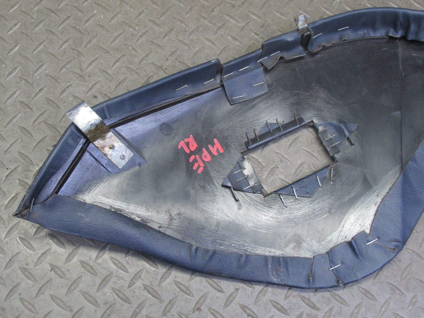 1983-1995 Porsche 928 Rear Left & Right Side Leather Seat Trim Panel Pad Blue