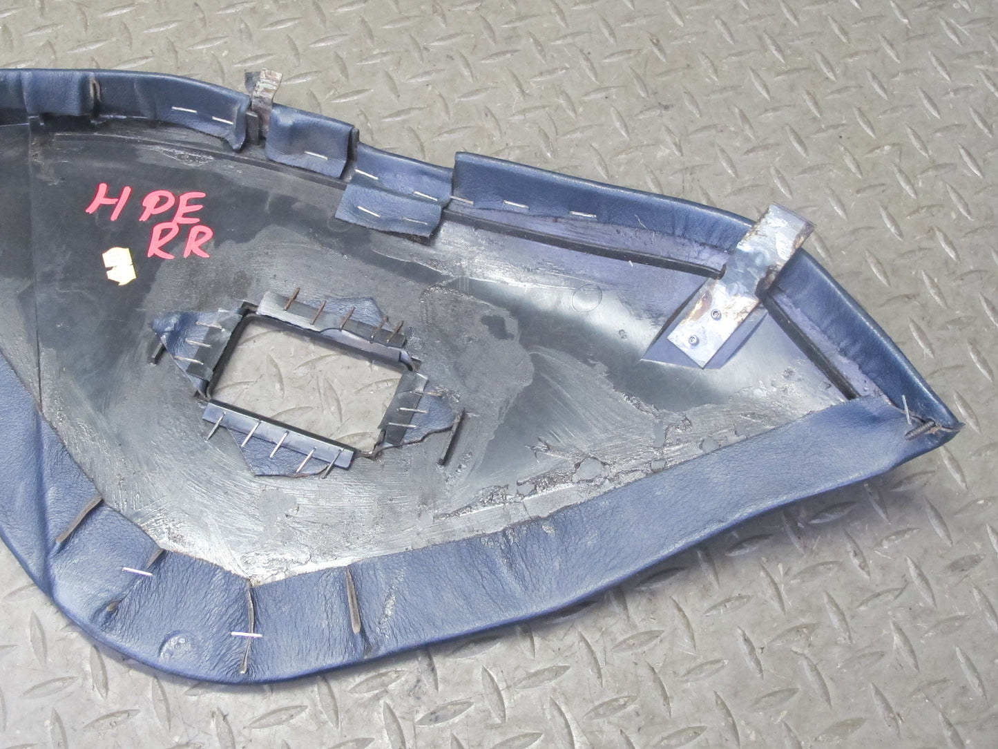 1983-1995 Porsche 928 Rear Left & Right Side Leather Seat Trim Panel Pad Blue