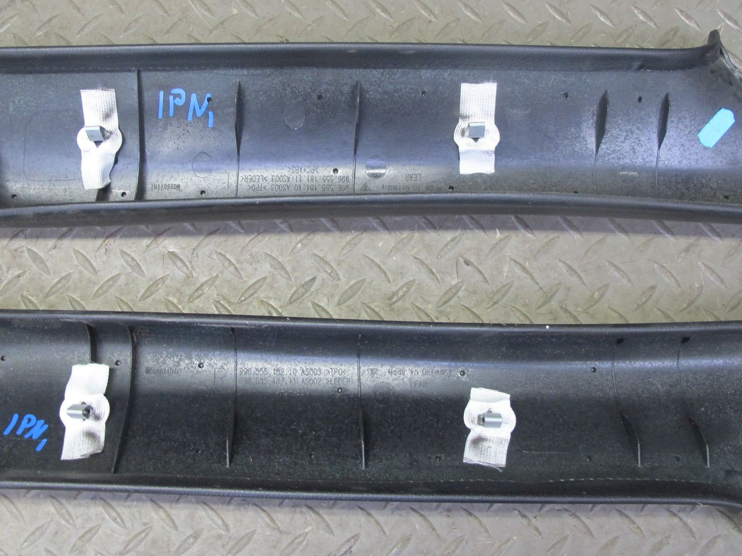 00-05 Porsche 911 996 Convertible Front Interior A Pillar Leather Trim Panel Set
