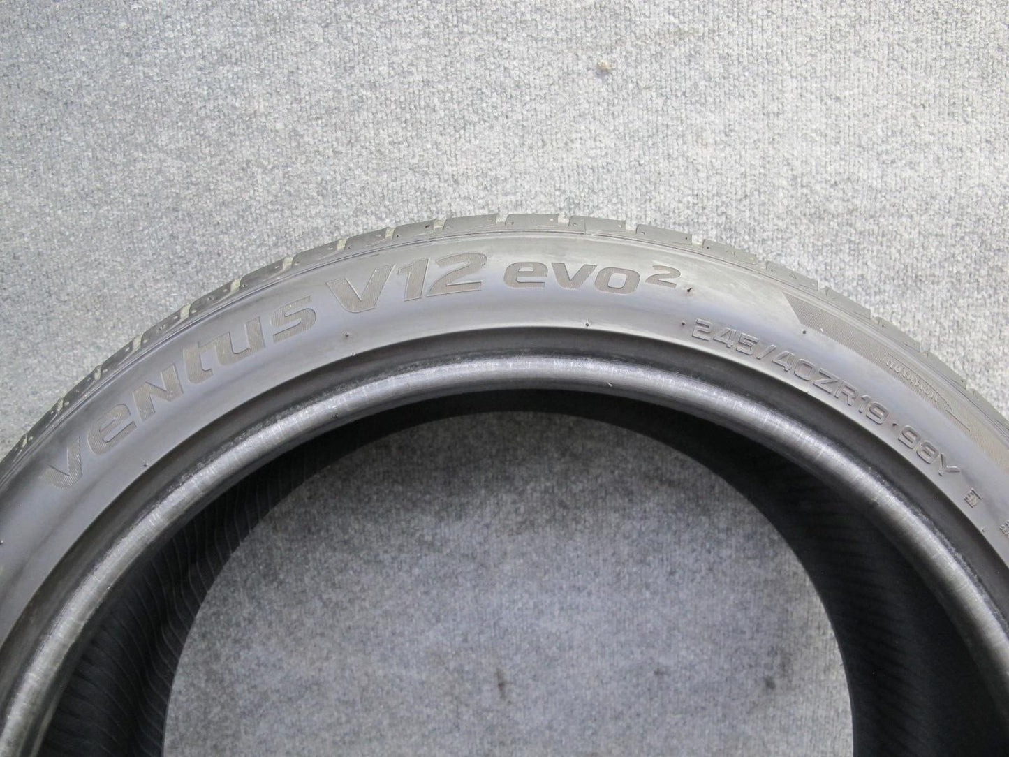 Set of 2 Hankook Ventus V12 EVO V2 Summer Tire 245/40 ZR19 98Y 2022 6/32 Tread