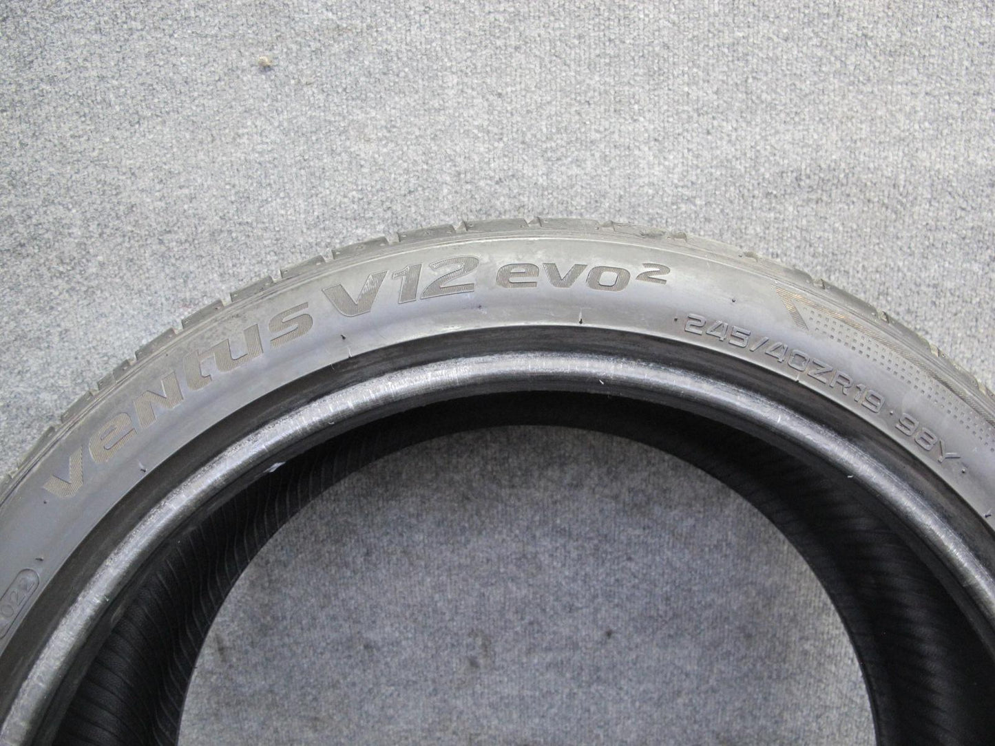 Set of 2 Hankook Ventus V12 EVO V2 Summer Tire 245/40 ZR19 98Y 2022 6/32 Tread