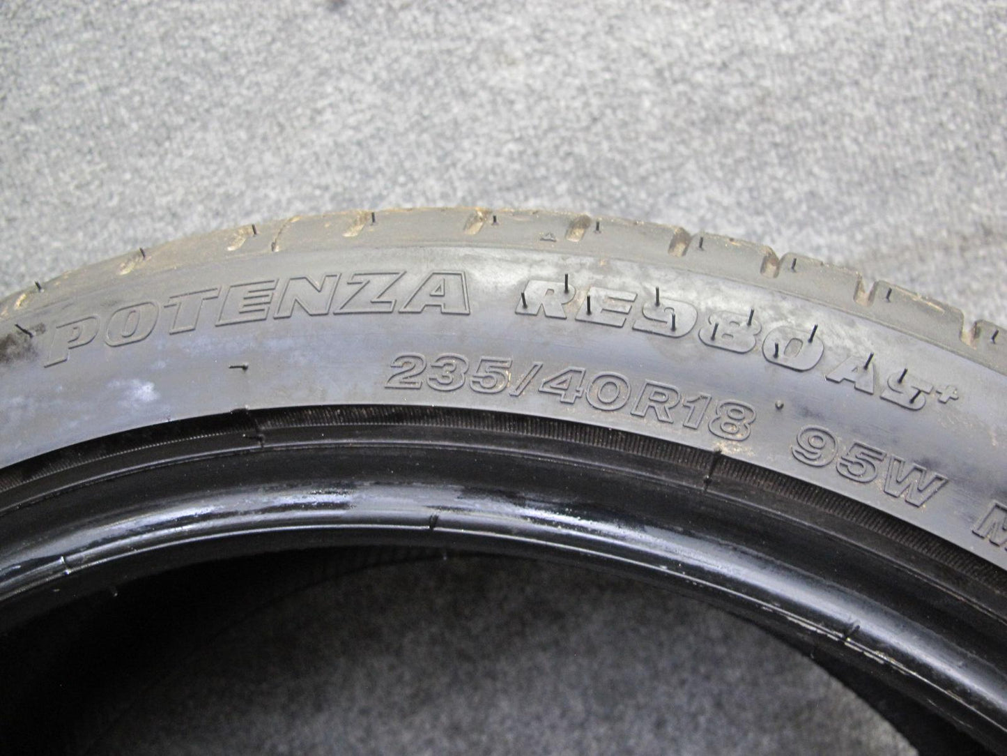 Set of 2 Bridgestone Potenza RE980AS+ A/S Tire 235/40 R18 95W 4324 9/32 Tread