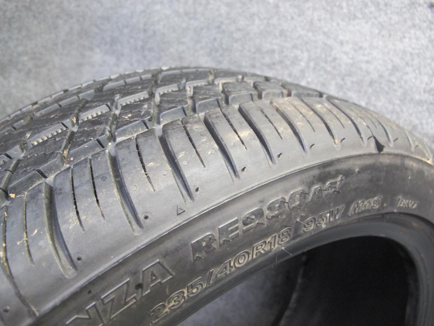 Set of 2 Bridgestone Potenza RE980AS+ A/S Tire 235/40 R18 95W 4324 9/32 Tread