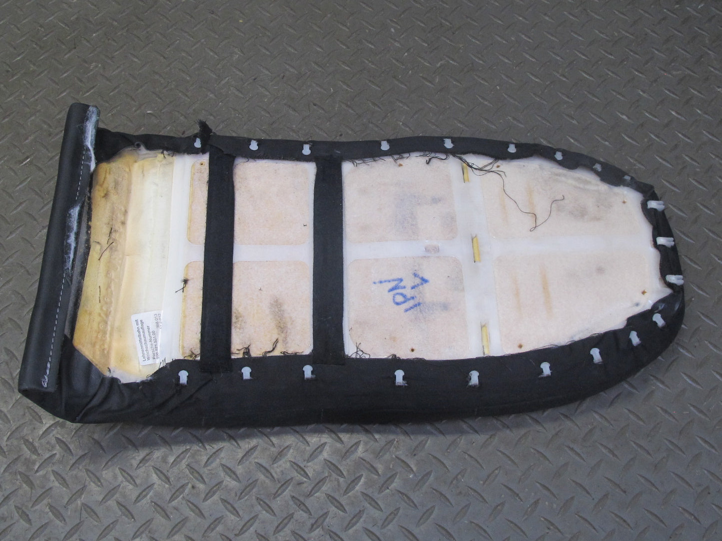 1999-2005 Porsche 911 996 Front Left Upper Seat Backrest Cushion Black