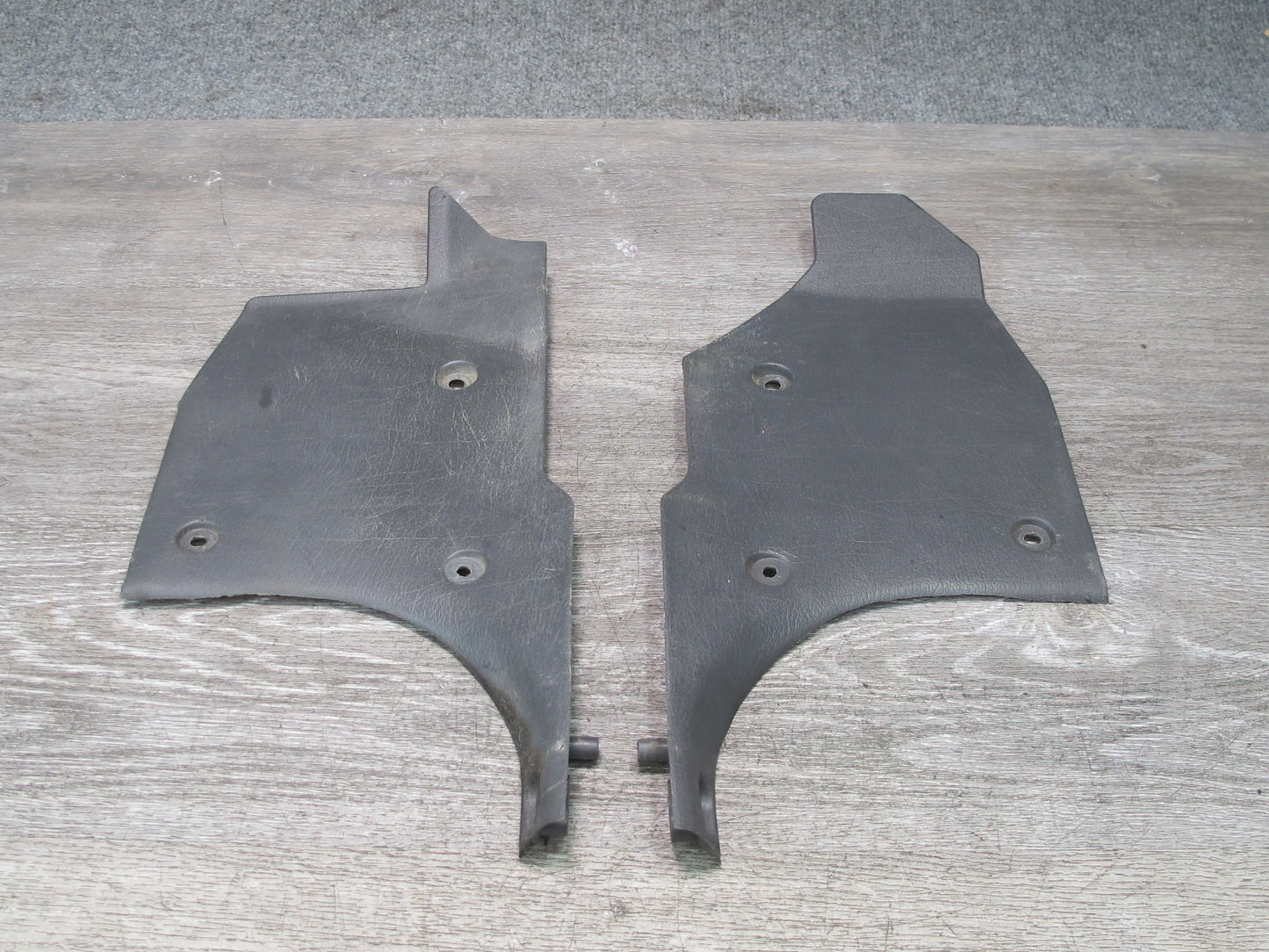 88-91 Mazda RX7 FC3S Convertible Front Left & Right Kick Trim Panel Set Gray OEM