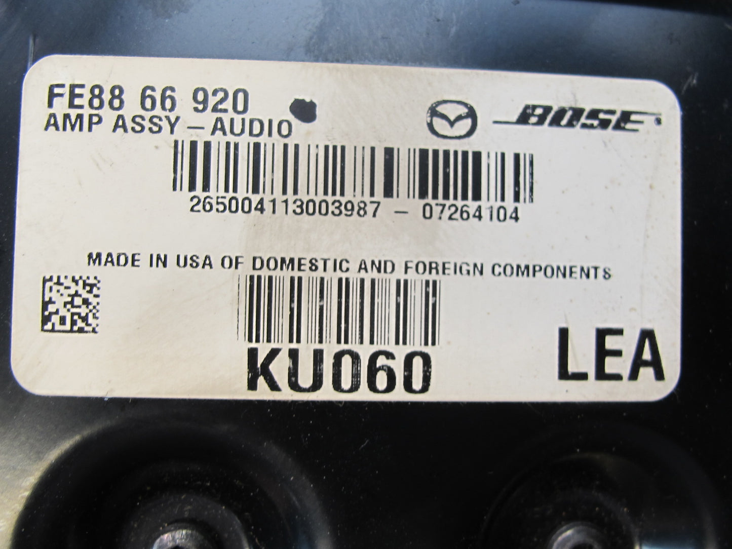 07-08 Mazda RX8 Bose Audio Amplifier FE8866920 OEM