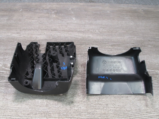 06-11 Mazda RX8 Set of 2 Upper & Lower Steering Column Trim Cover Black OEM