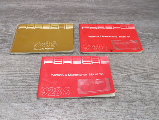 1985 Porsche 928 S Owner Operator Guide Manual Book Set