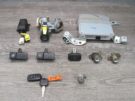 03-05 Toyota MR2 Spyder ZZW30L SMT ECU ECM Ignition Glove Door Lock KEY Set OEM