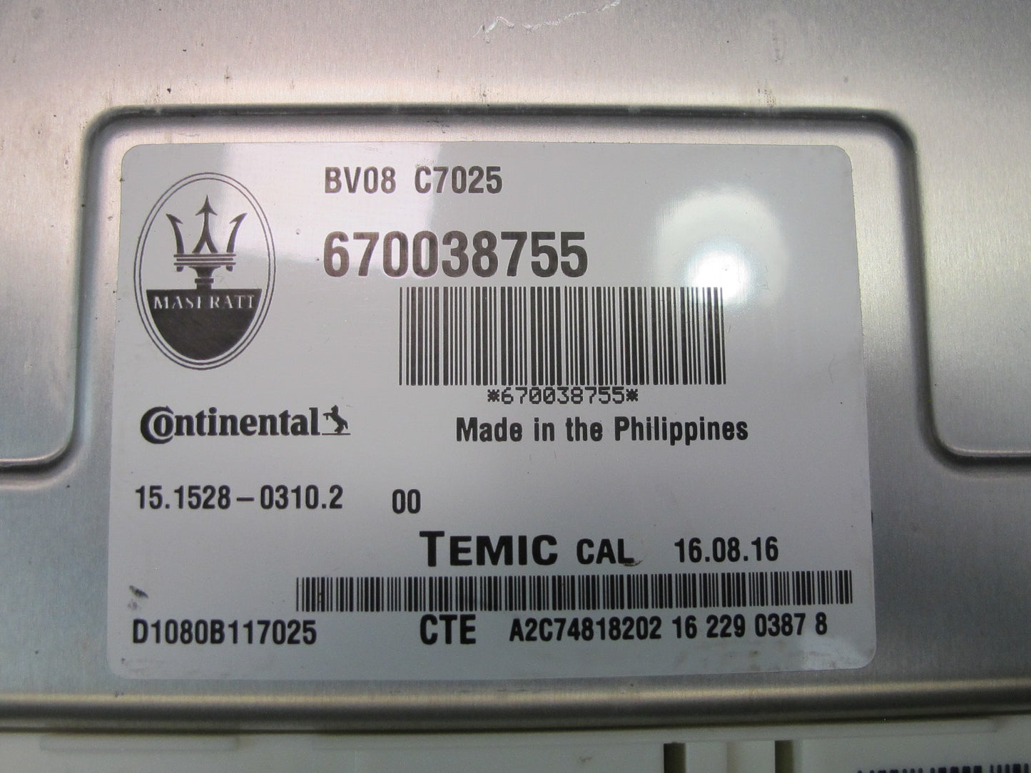 2017-2020 Maserati Levante M161 Active Air Suspension Control Module 670038755