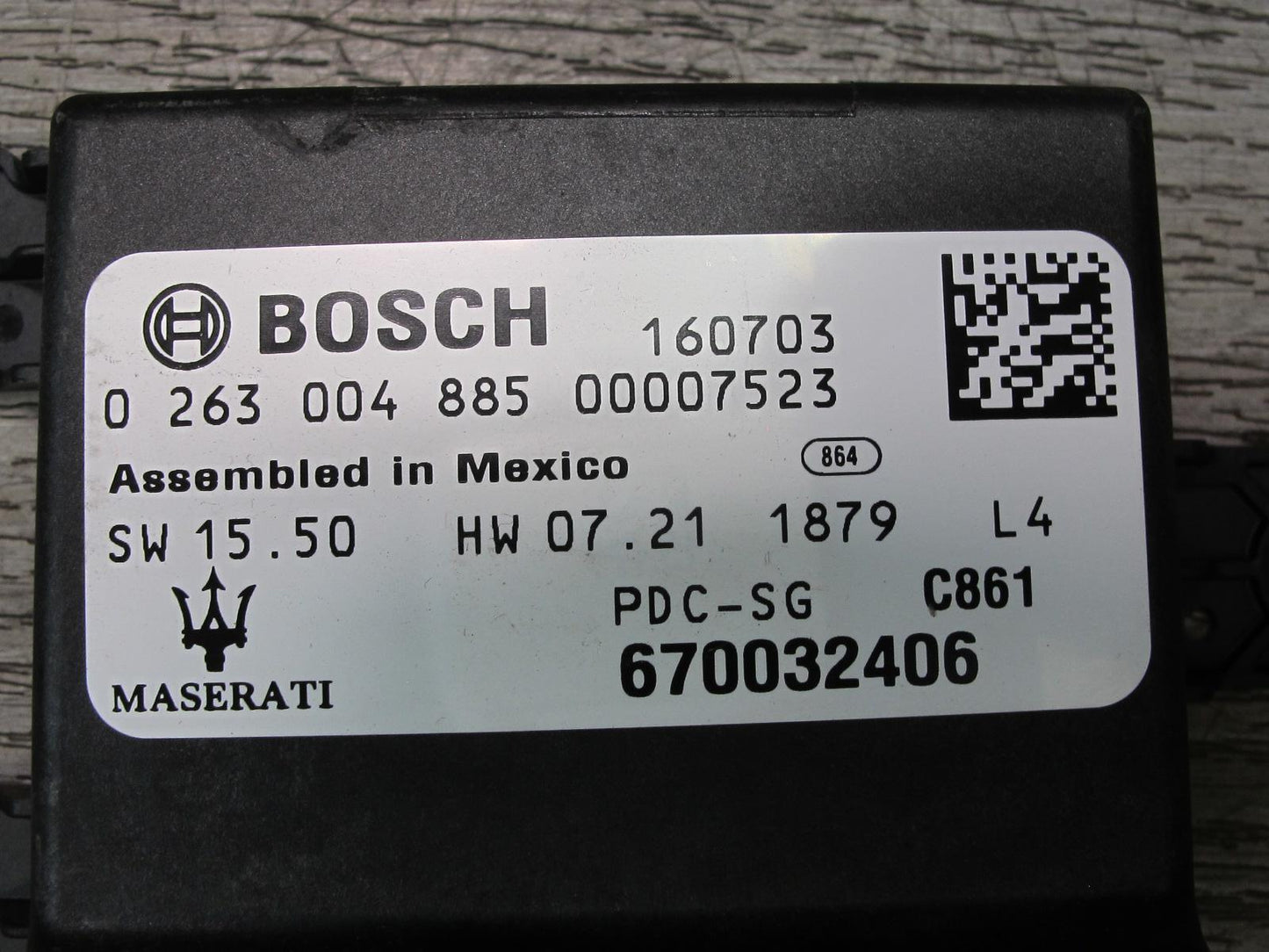 2017-2020 Maserati Levante M161 Parking Assist Control Module 670032406