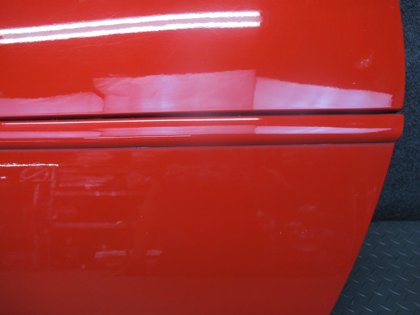 84-94 Chevrolet Corvette C4 Left Driver Door Shell Panel RED w Molding OEM
