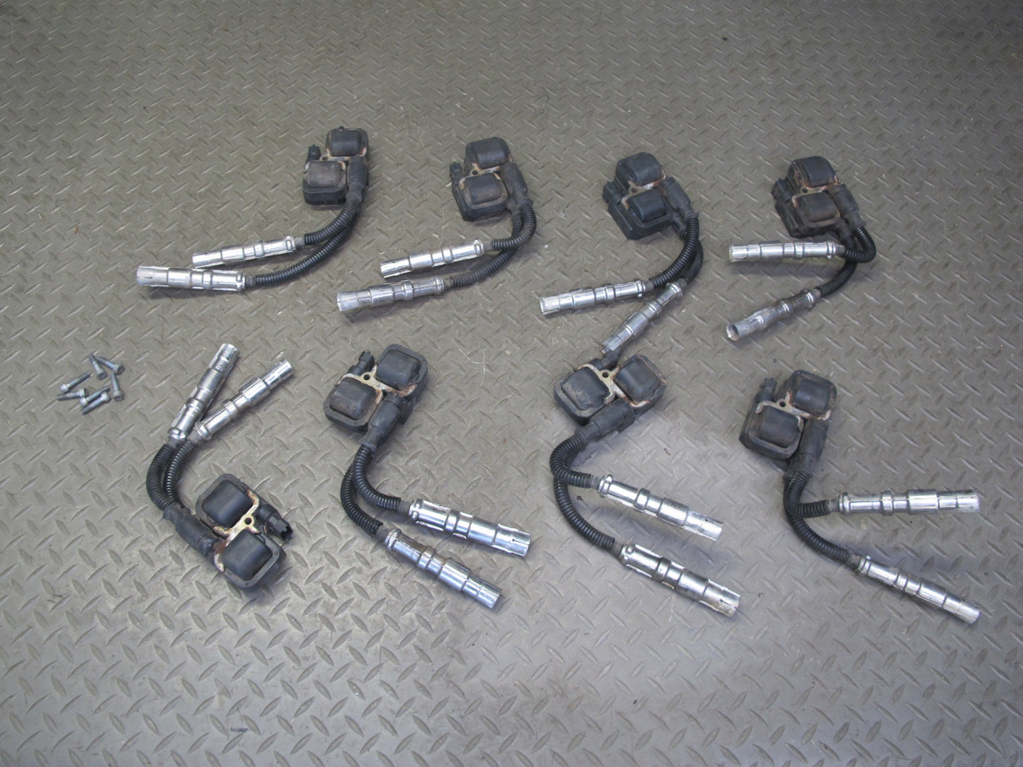 03-06 Mercedes R230 SL500 M113 Set of 8 Engine Ignition Coil 0001587803 OEM