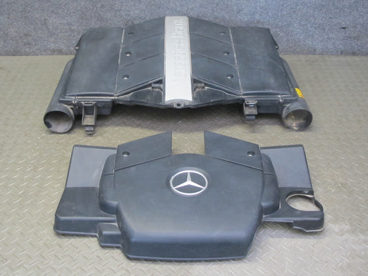 03-06 Mercedes R230 SL500 M113 Air Intake Cleaner Filter Box w Trim Cover OEM