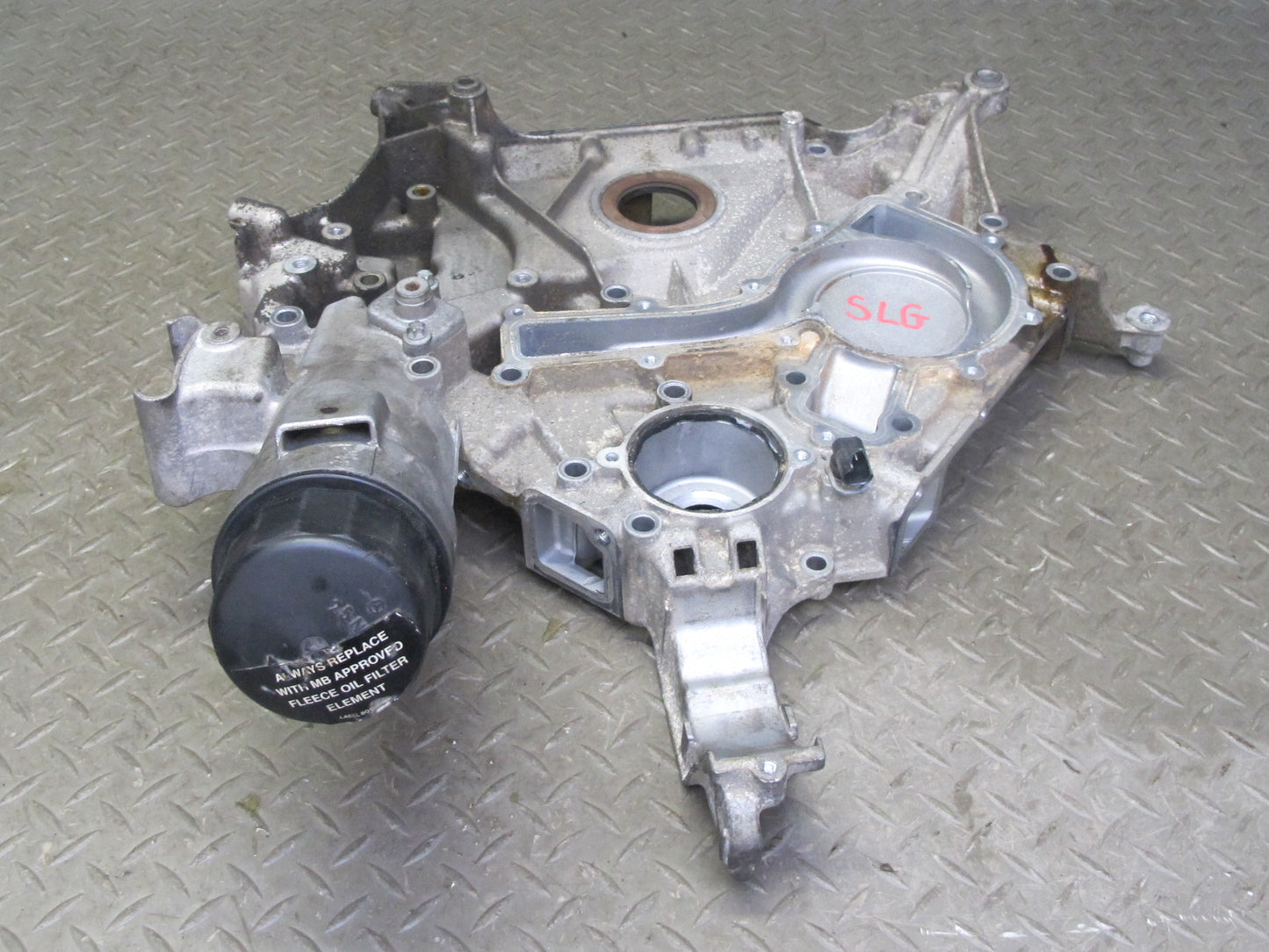 03-06 Mercedes R230 SL500 5.0L M113 Engine Motor Timing Cover OEM