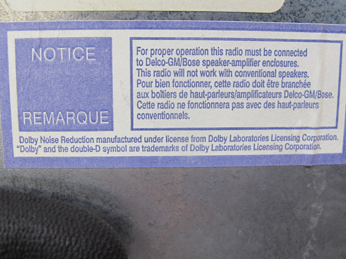 92-93 Chevrolet Corvette C4 Cassette Radio CD Player Receiver Head Unit Bose OEM