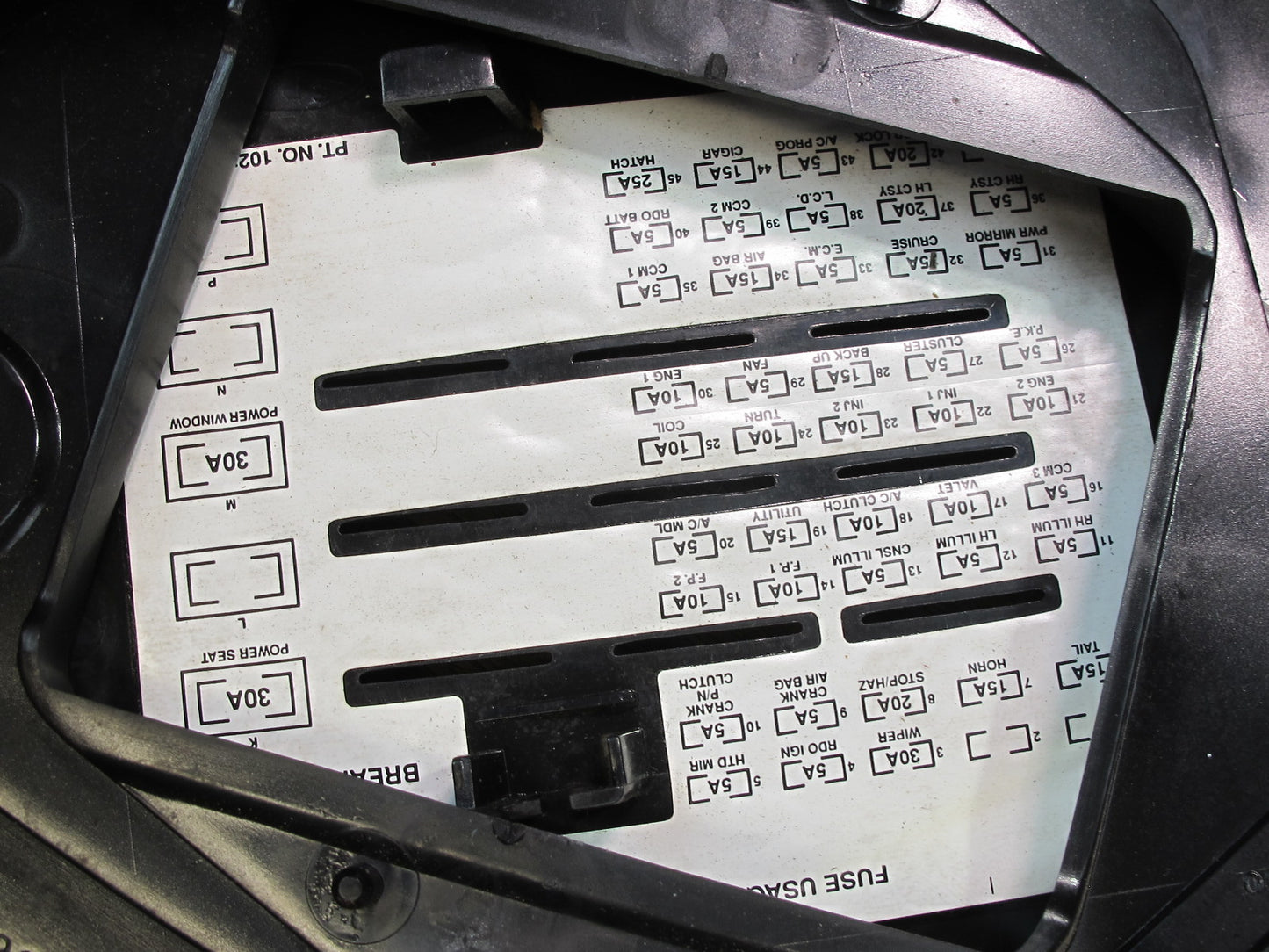 90-93 Chevrolet Corvette C4 Dashboard Right Side Trim Panel Fuse Box Cover OEM