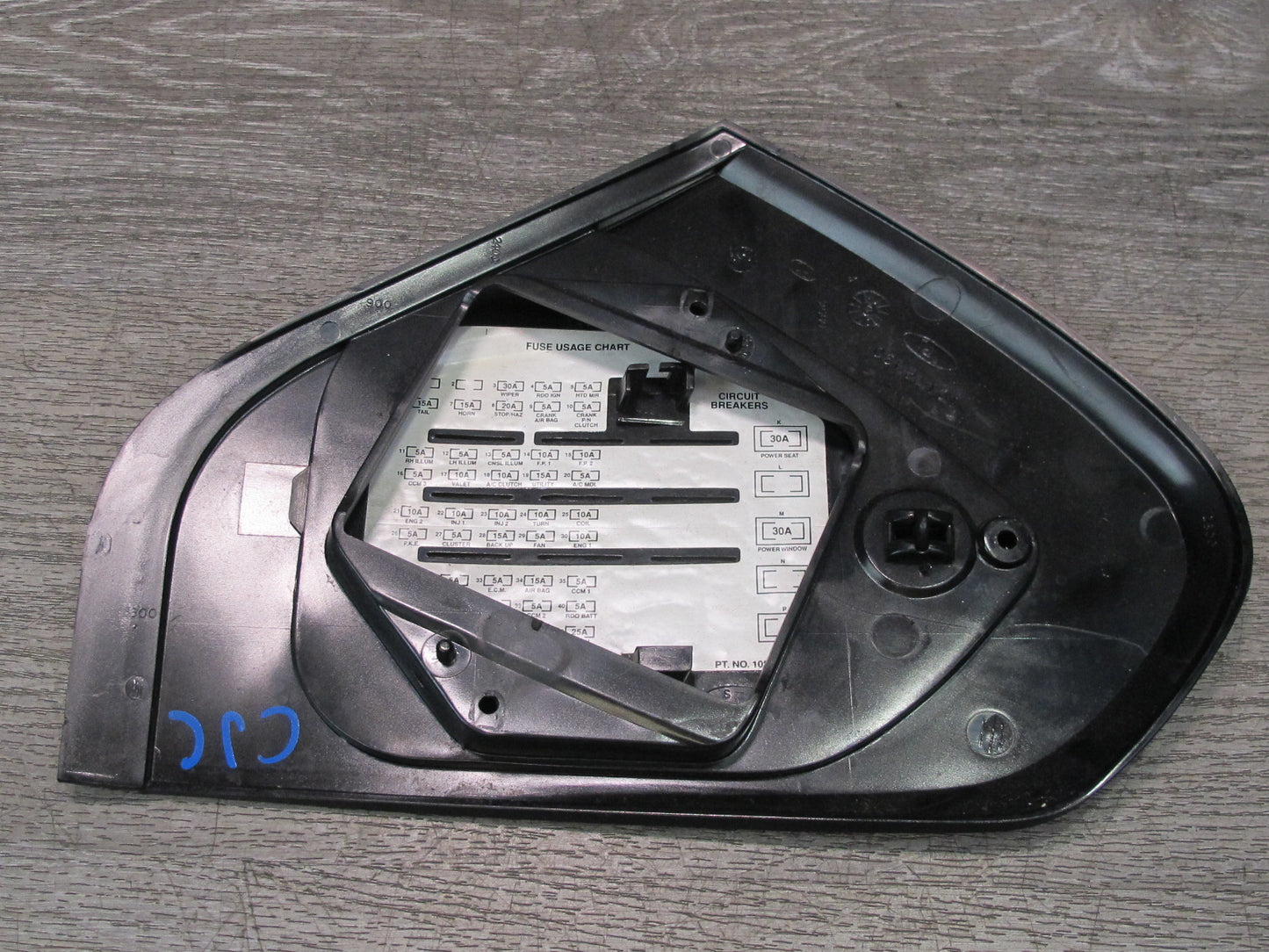 90-93 Chevrolet Corvette C4 Dashboard Right Side Trim Panel Fuse Box Cover OEM