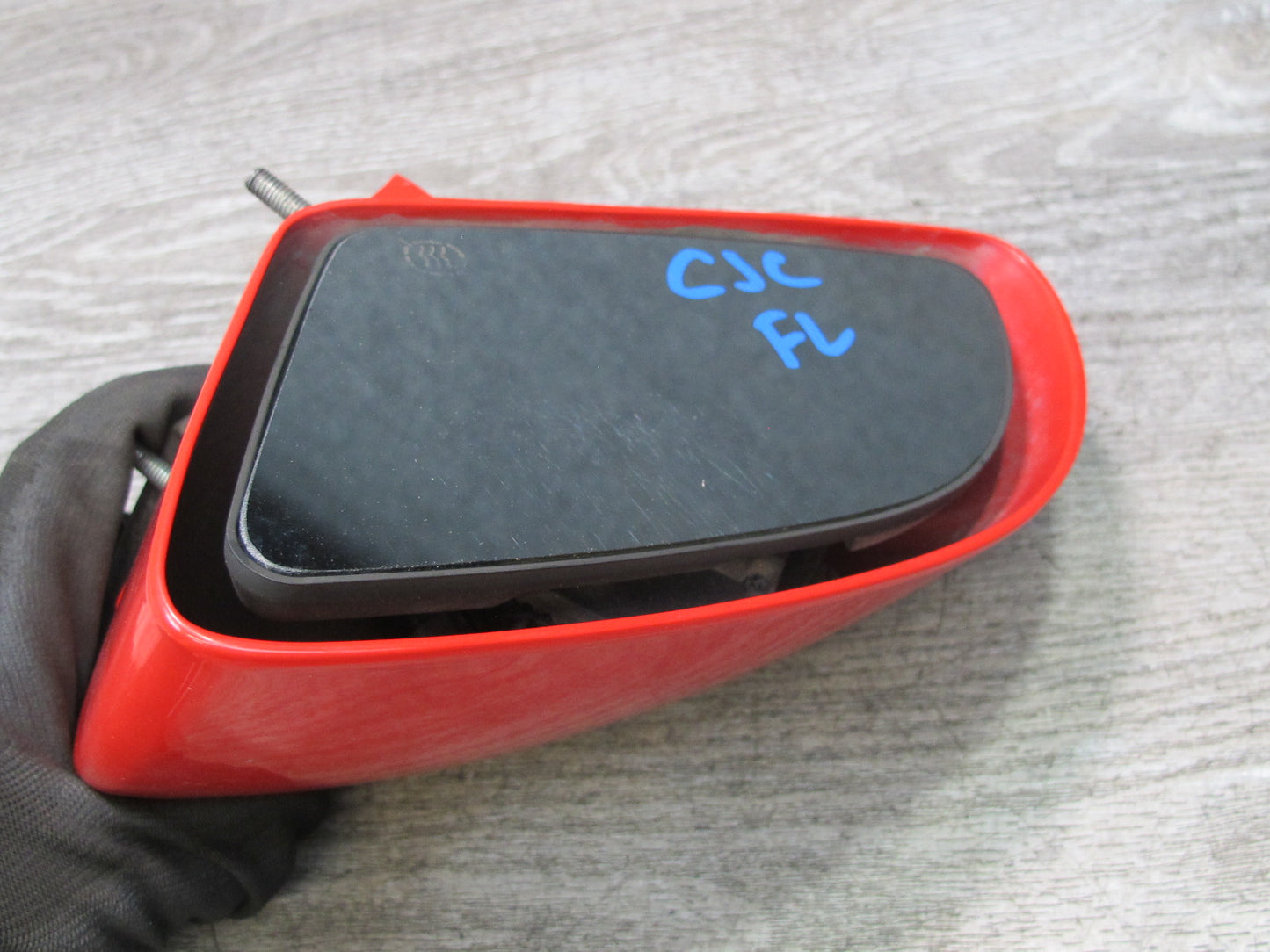 88-96 Chevrolet Corvette C4 Left Door Heated Side View Power Mirror RED OEM