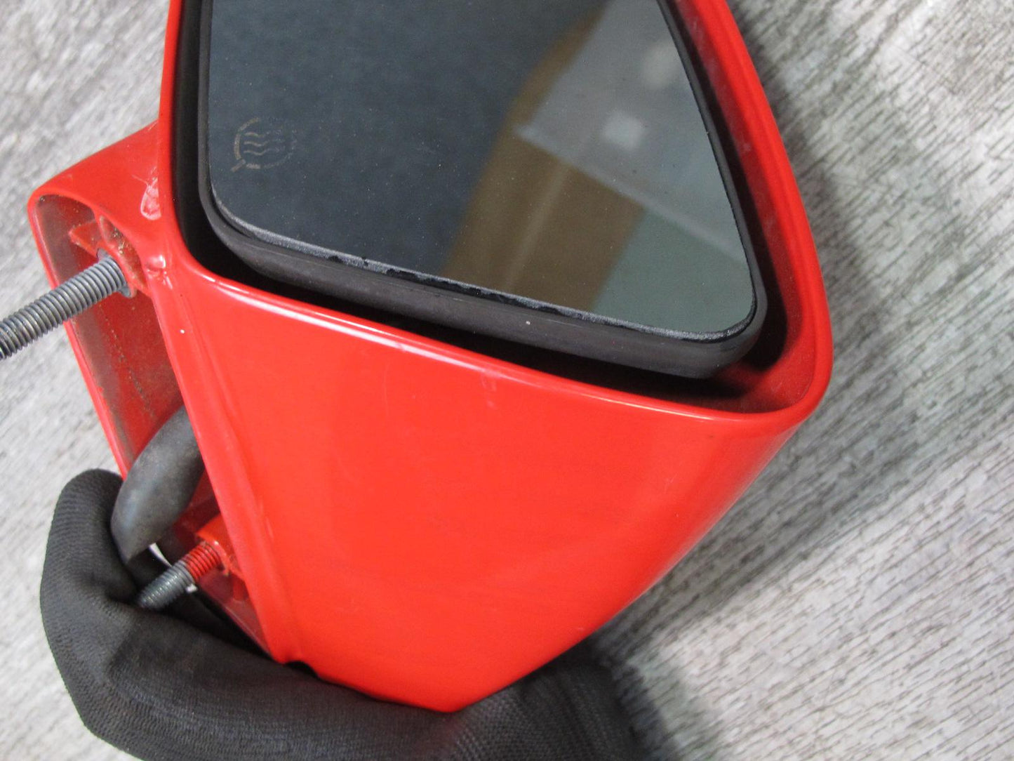 88-96 Chevrolet Corvette C4 Left Door Heated Side View Power Mirror RED OEM